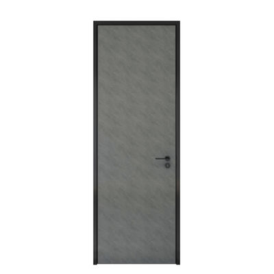 ISO9001 160 مم عرض أبواب دخول خشبية مكسوة بالألمنيوم لغرفة الحرف