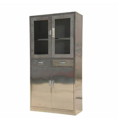 خزانات من الفولاذ المقاوم للصدأ 900 * 450 * 1800 مم ، خزانات تخزين مستشفى ISO9001